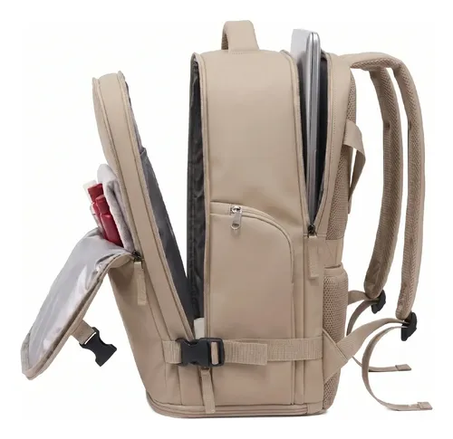 Mochila Carry On Avión Waggs Caqui Porta Notebook